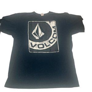 Volcom Logo Distressed Graphic Tee, Black, Large